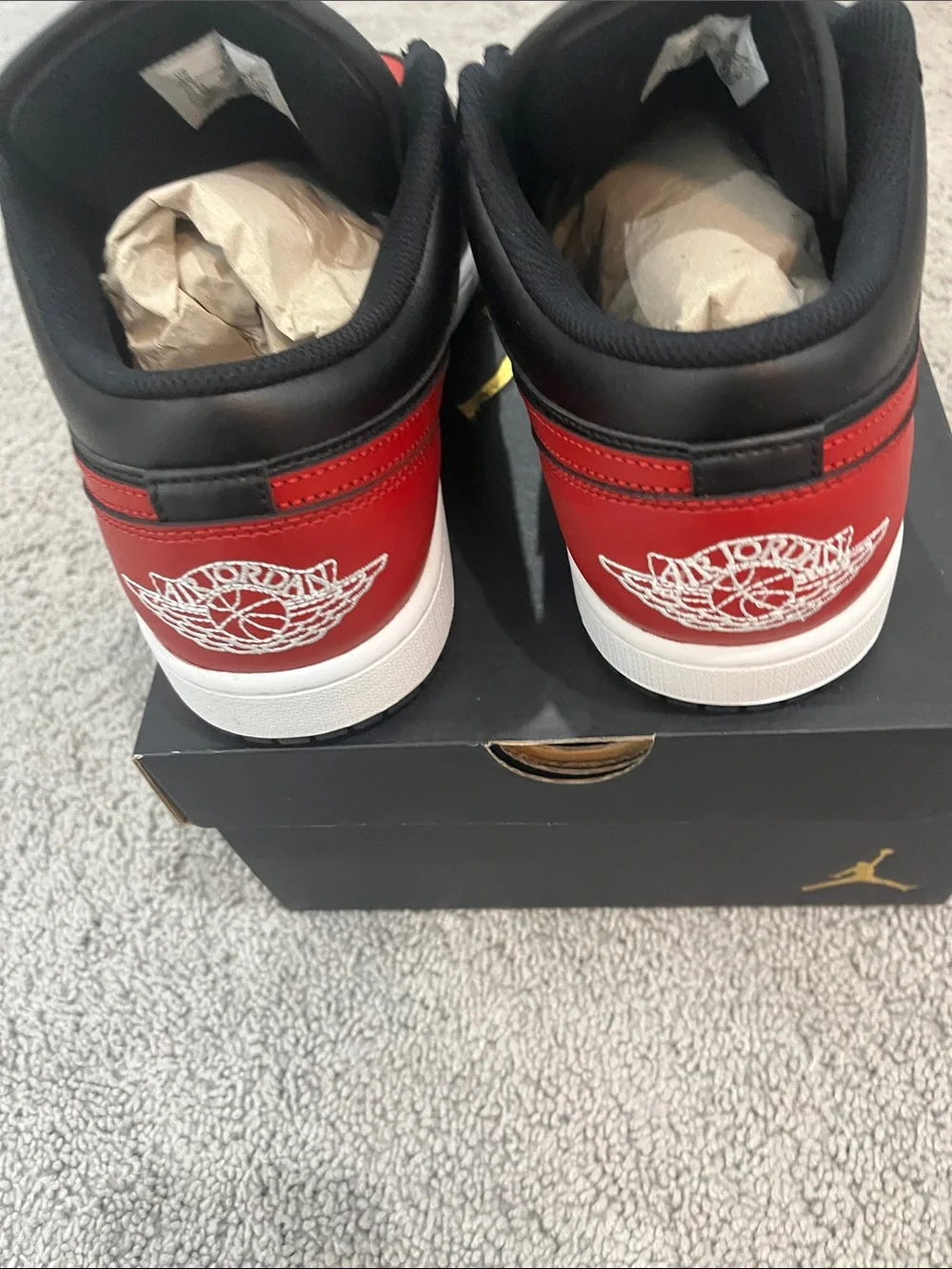 Nike Air Jordan 1 Low Black/Red Men's Sneakers